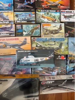 Vintage Military Airplane Models  -Brand New Sealed in Boxes