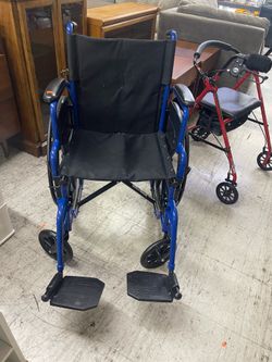 BLUE FOLDING WHEELCHAIR