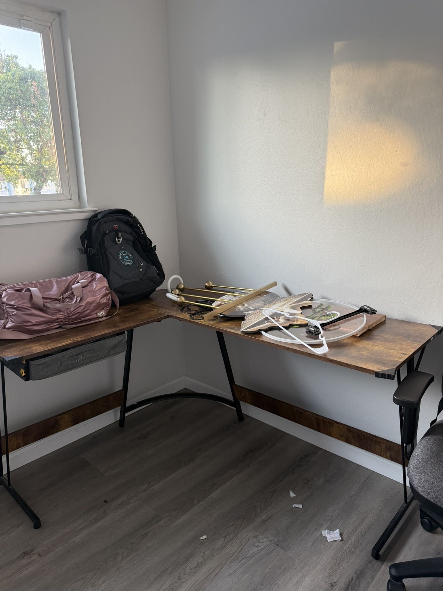 Office Desk With Drawer And Monitor Stand