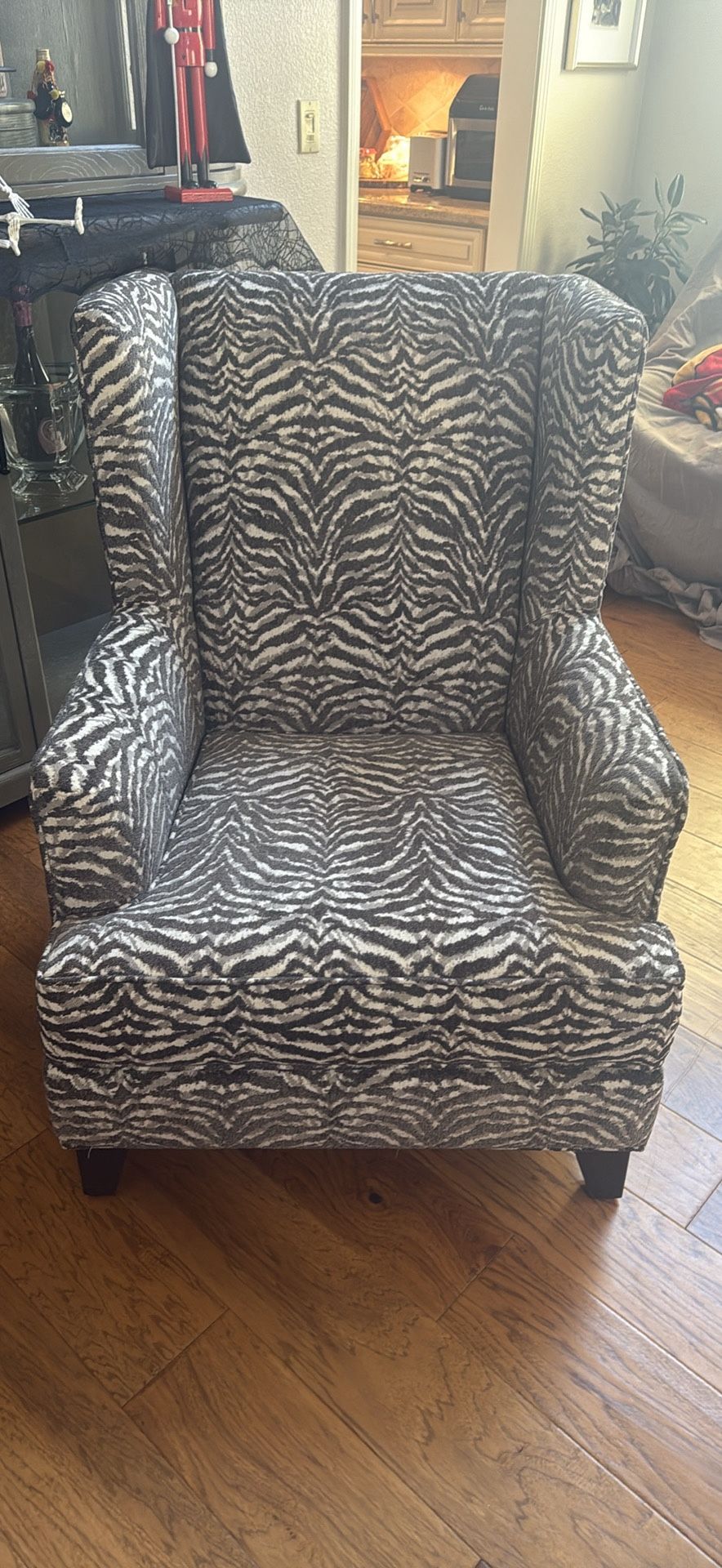 Macys Wingback Zebra Chair 