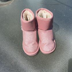 Lily And Dan Girls Pink Sparkly Boots Size 9/10