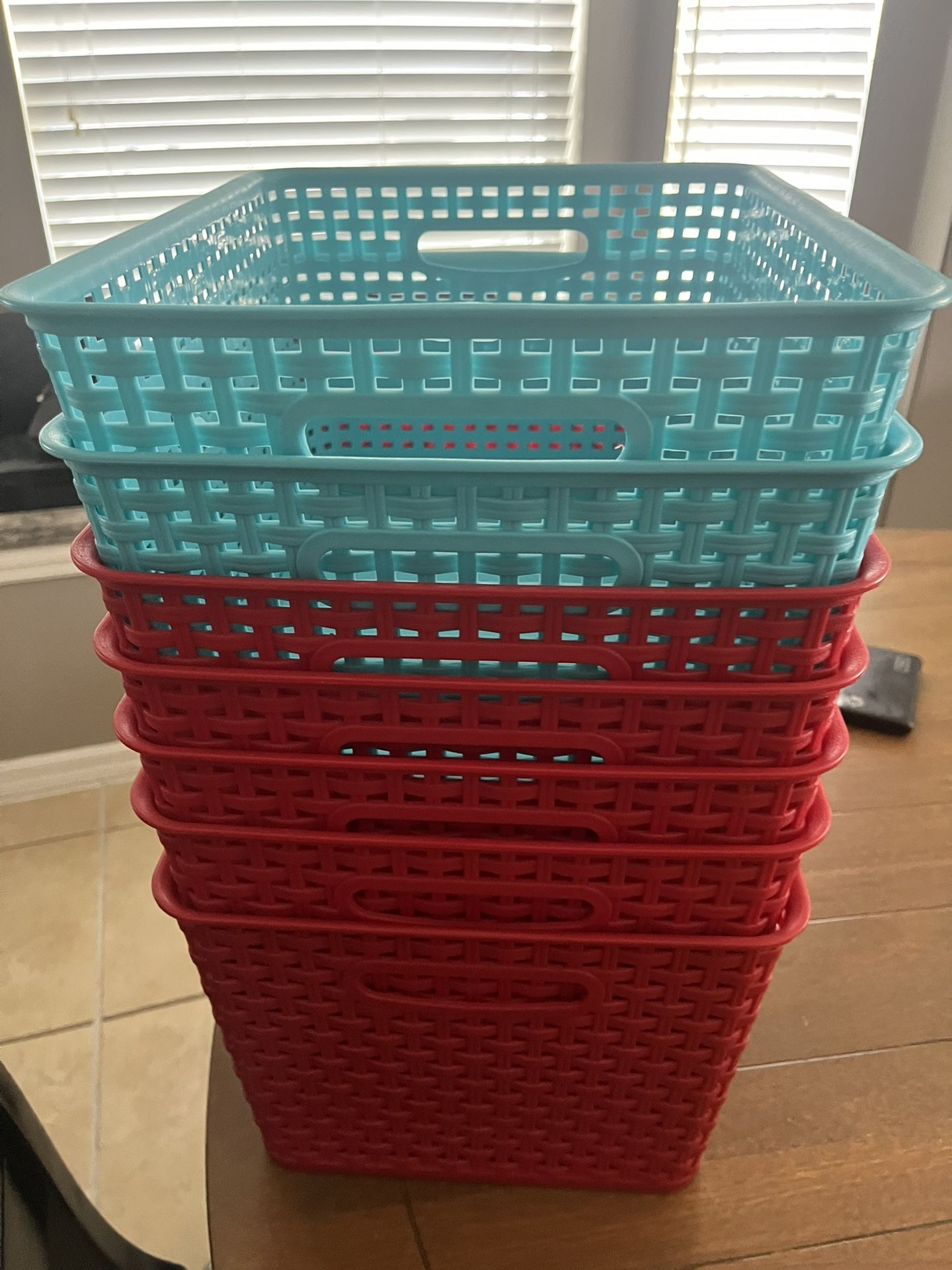 (10) Plastic Pantry Storage Bins