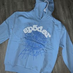 Spider Sky Blue Hoodie