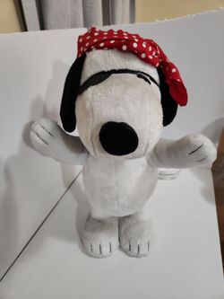 Snoopy Pirate Plush 20” Peanuts 2017 Walmart Exclusive Eye Patch Red Scarf