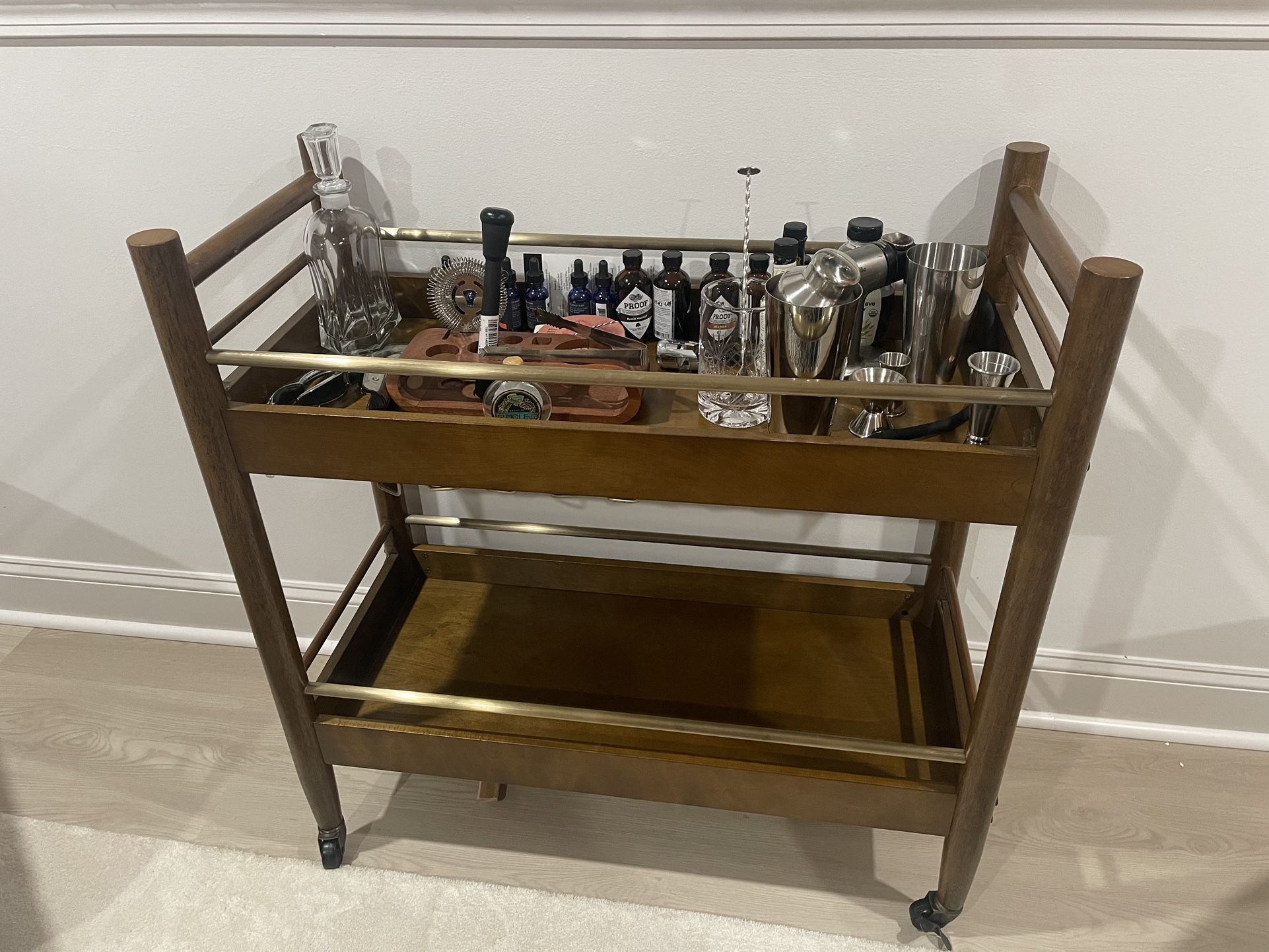 Wooden Bar Cart