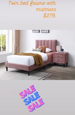 Twin Bed Frame With Mattress $279.
