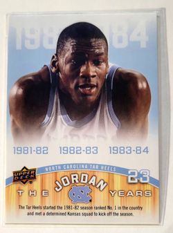 2010-11 Upper Deck North Carolina "The Jordan Years" trading card