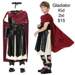 Kid Gladiator Costume 2XL Halloween