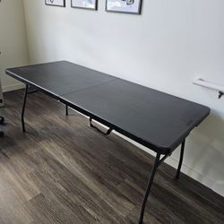 Black Plastic Folding Table