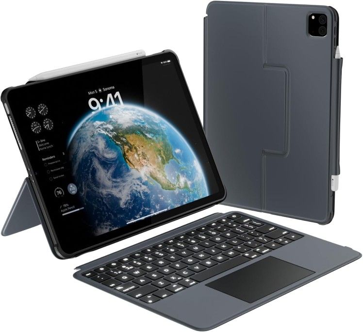 Macally iPad 13 Inch Case 2024 with Keyboard (M4, Gen 7)