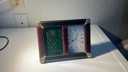 Elysées Quartz Desk Clock with Photo Frame