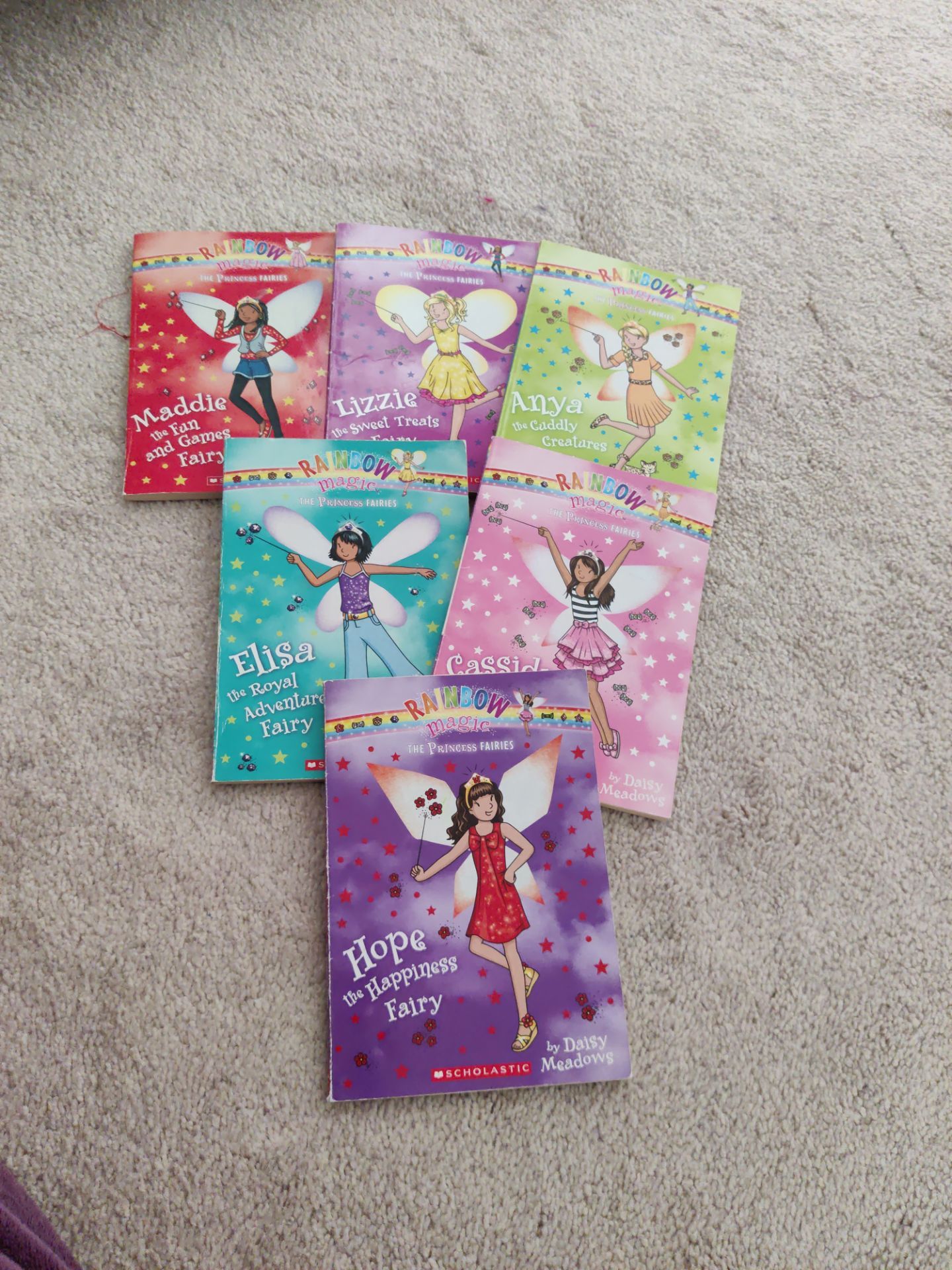 Rainbow magic princess fairies ( 1,2,3,4,5,6)