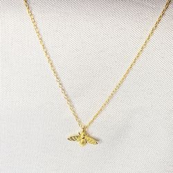 Brand new Sterling Silver Gold Bee Necklace