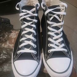 Converse All Star Black And White, High Top. Size 10 Men, Size 12 Women 