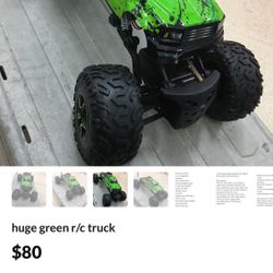 green and black huge r/c truck