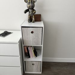 Two White Bookshelves 