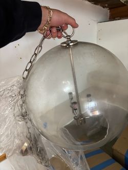 Glass ball light fixture x2