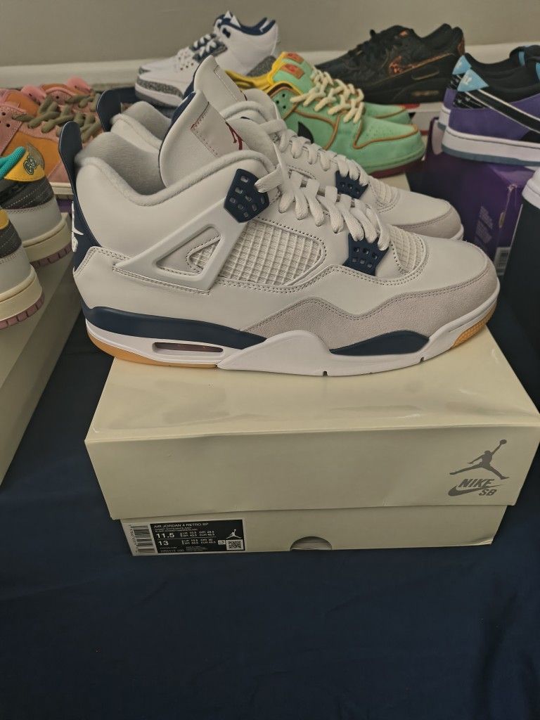 Jordan 4's Sb Navy DS Sz 11.5m 