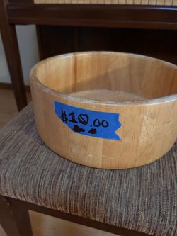 Wooden salad bowl