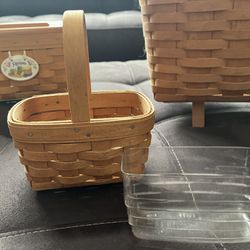 Authentic Longaberger Mini Basket with Liner