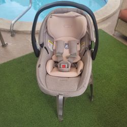 Baby Girl Peg Perego Car Seat With Base