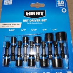Hart 10pc Impact Nut Driver Set