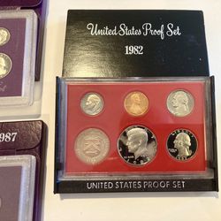 US Mint Proof Set Coins Collection Kennedy Half Dollar 1982 Or 1987 Or 1(contact info removed)’s 1990’s