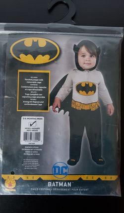 Brand new in package baby batman costume!