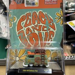 M2 Machines 1/64 scale Peace and Love MIJO exclusive 1960 VW Delivery Van 
