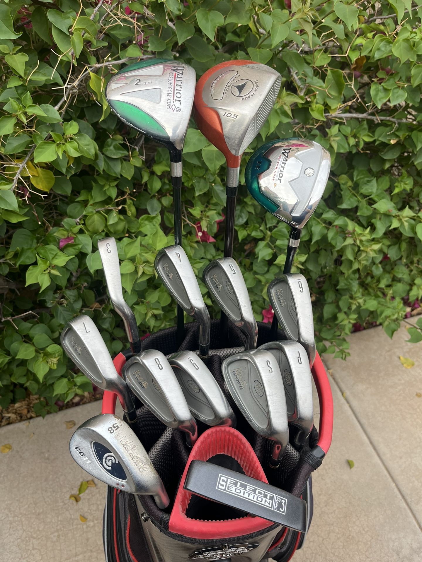 Men’s Golf Club Set With A Golf Bag - TaylorMade, Cobra, Cleveland