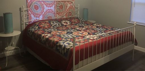 Ikea LEIRVIK  King Size Bed frame, box and matress