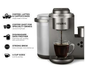 Keurig K-Cafe Special Edition Single Serve K-Cup Pod Coffee, Latte and Cappuccino Maker, Nickel
