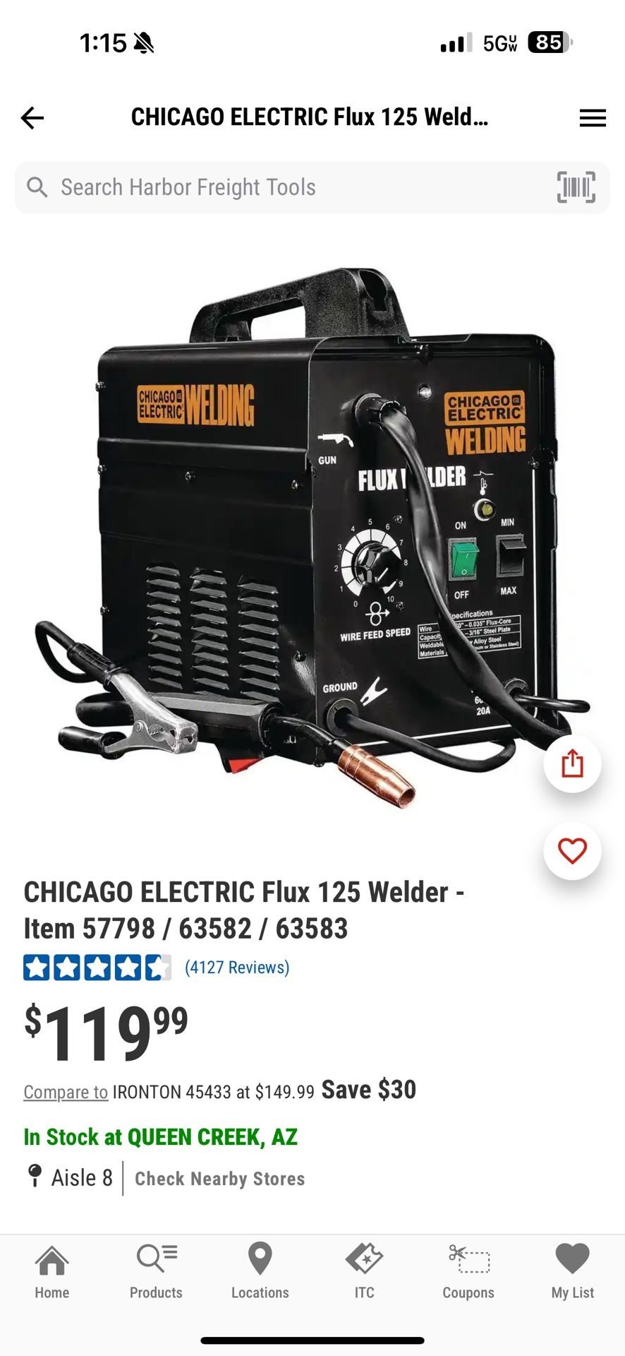 Harbor freight Welder