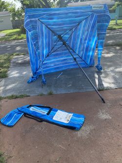 EasyGo Products 6' Blue Beach Cabana Canopy, Waterproof