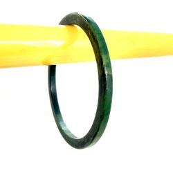 Bakelite Green Marbled Bangle