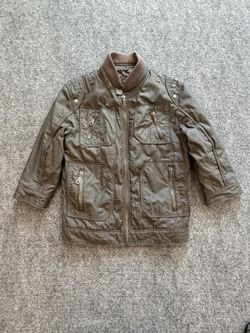 Heritage 1981 Olive Green Military Utility Jacket Women’s Size Small 3/4 sleeve