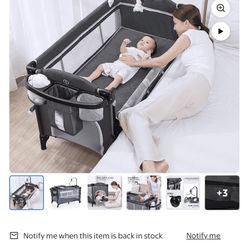 Anglebliss Bassinet Bed Side Sleeper / Playpen 