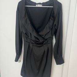 Black Long Sleeve Medium Dress