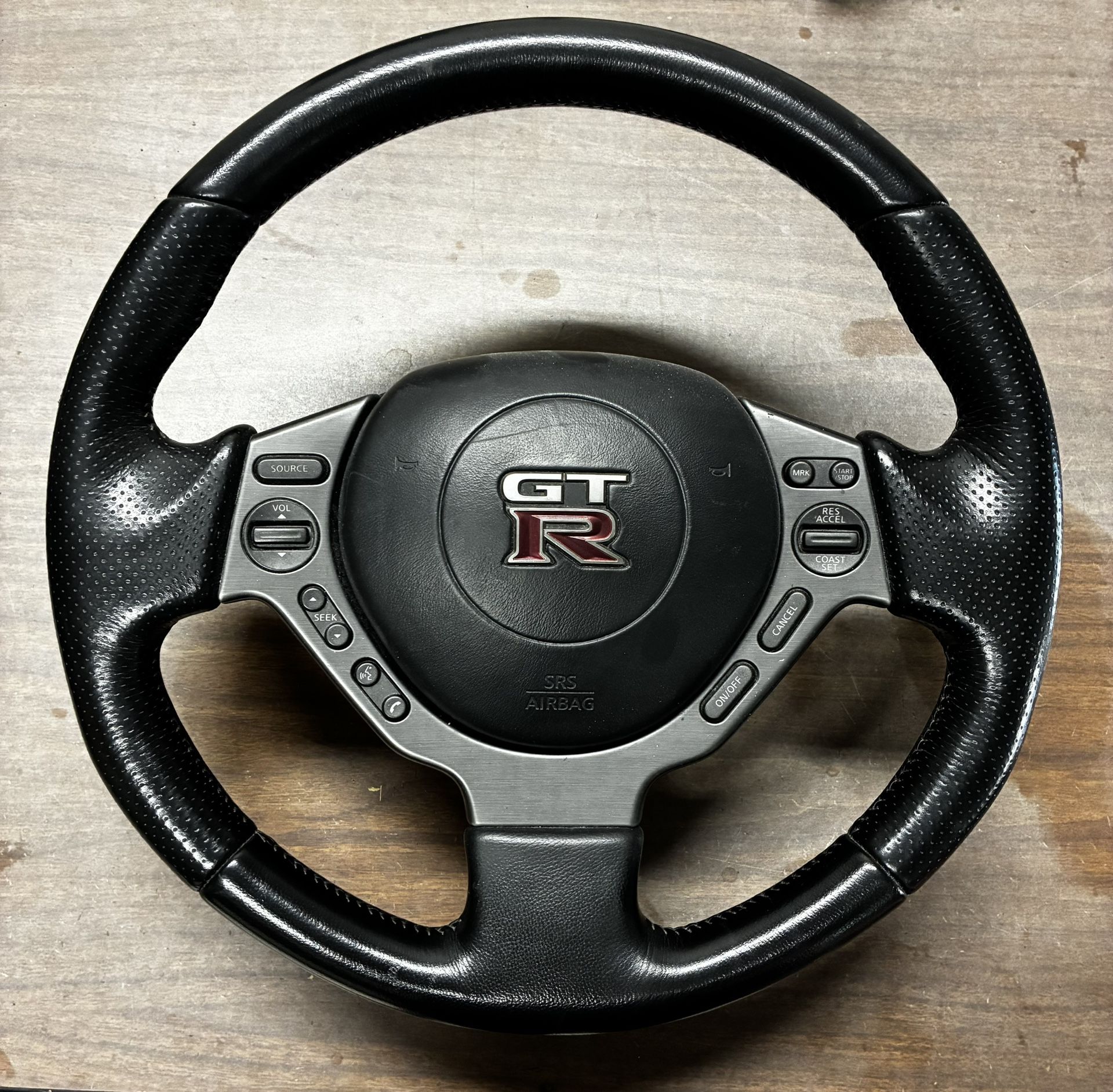 OEM 2012 Nissan GT-R Steering Wheel with SRS Air Bag