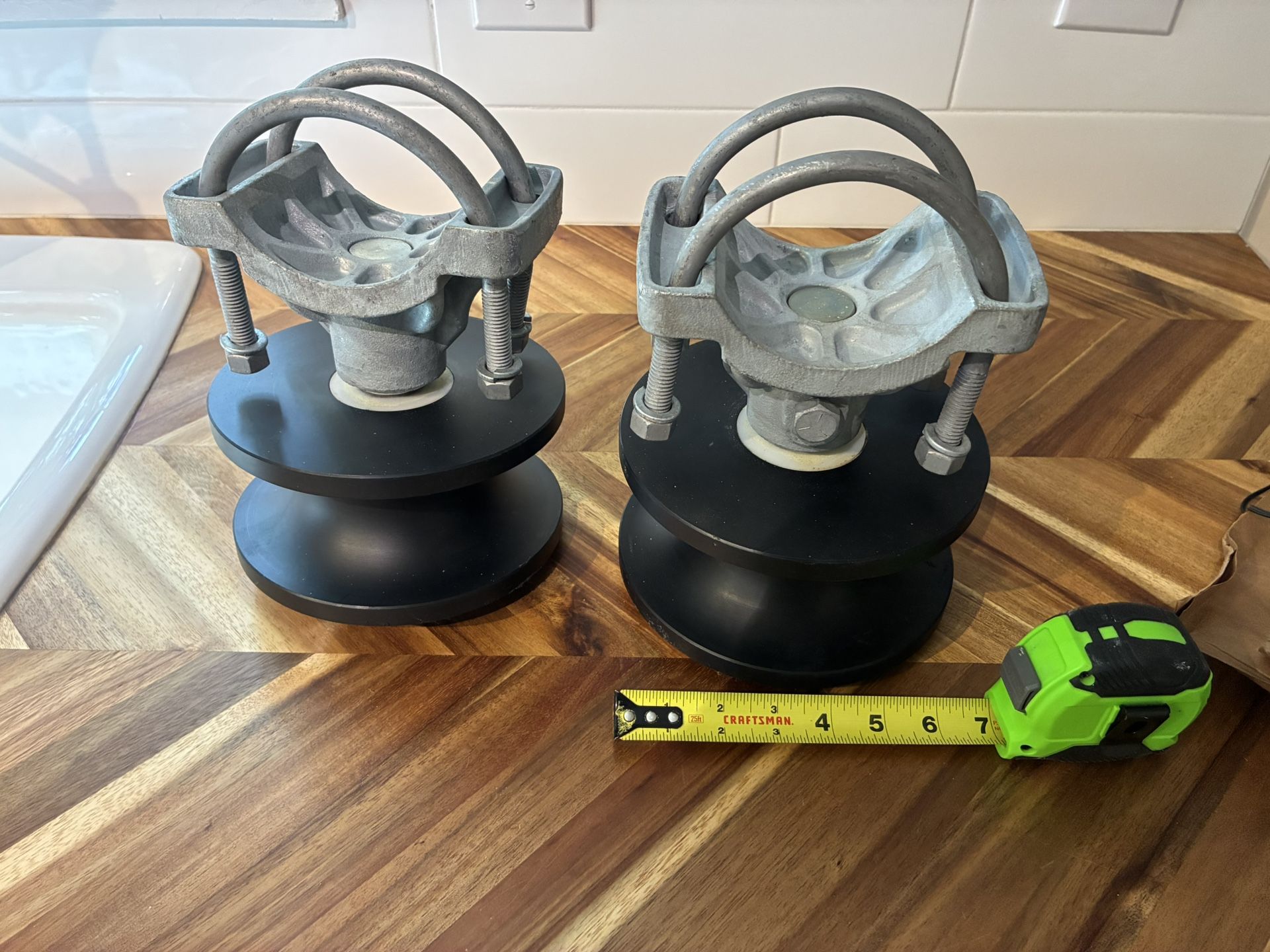 2 New Heavy Duty 4” x 2.5”Cantilever Gate Rollers