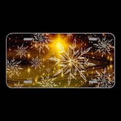 License Plate Novelty Car Front Christmas Star Ice Crystal Snowflake