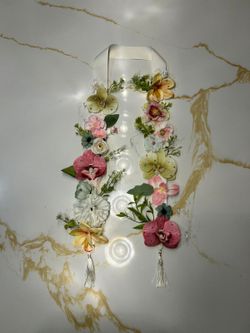 Floral graduation neck sash