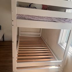 White Bunked Bed 