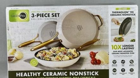 GreenPan Jewel Pro Ceramic Non-Stick 3-piece Fry Pan Set