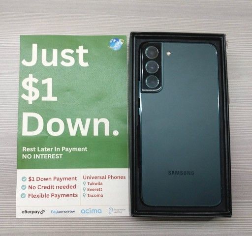 Samsung Galaxy S22 5G 128gb Unlocked, FREE Smartwach/ Headphones. Pay $1 Today Rest in payments. NO CREDIT NEEDED FINANCING
