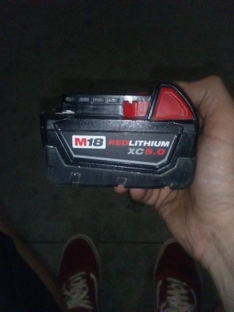 $45 Milwaukee Batteries M18 Red LITHIUM XC 5.0