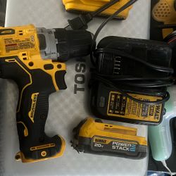 Dewalt Batteries And Drill 