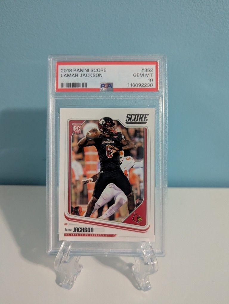 Lamar Jackson score rookie card PSA 10