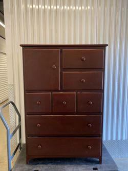 Solid Wood chest of drawers.