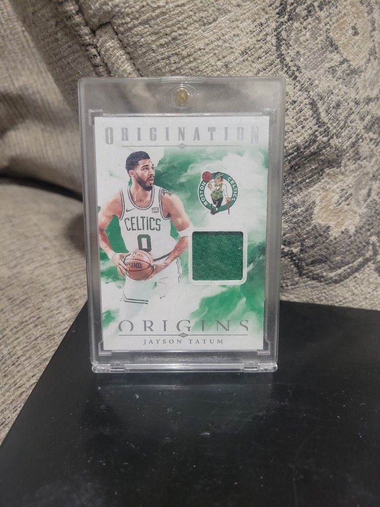 Jayson Tatum Origination Origins Game Worn Materials Basketball Card